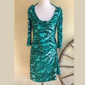 DIANE VON FURSTENBERG 100% Silk Animal Print Dress